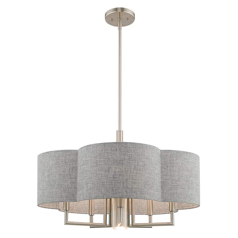 Image 5 Kalmar 6 Light Brushed Nickel Pendant Chandelier more views