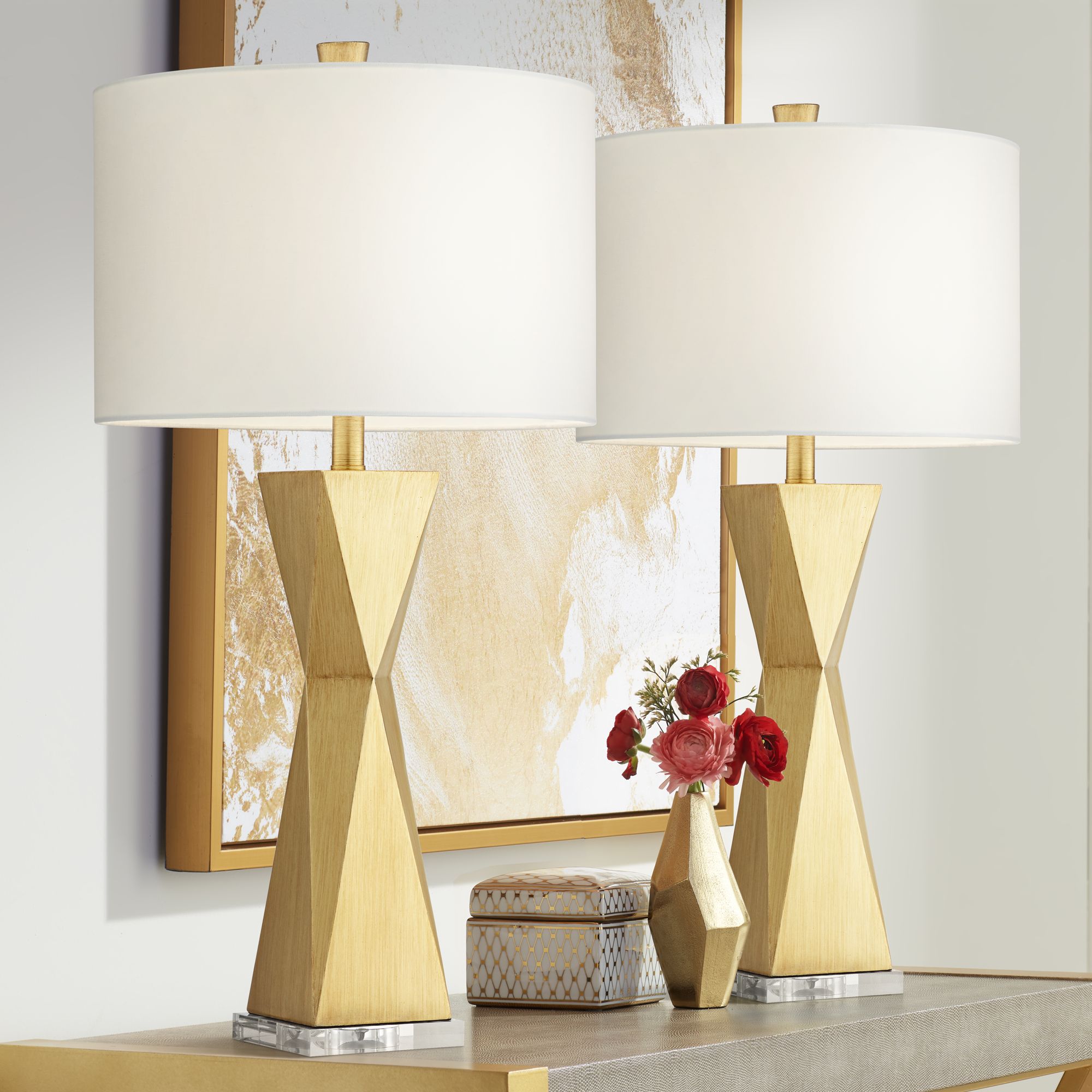 gold bedroom lamp