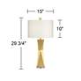 Kalso Brushed Gold Quadrangle Table Lamps Set of 2