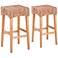 Kalzeta 26 3/4" Natural Counter Height Stools Set of 2