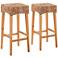 Kalzeta Natural Bar Height Stools Set of 2