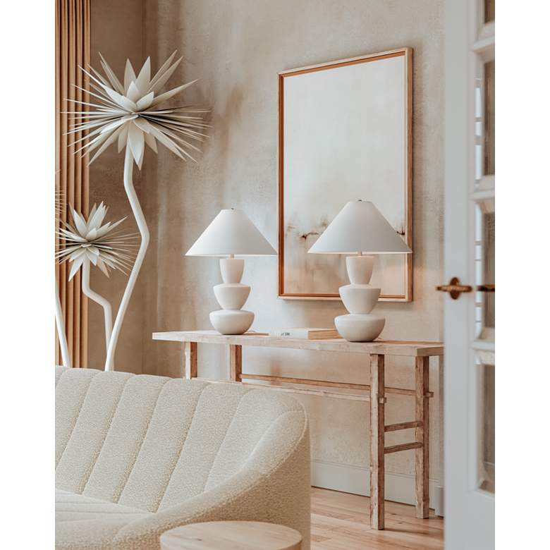 Image 3 Kamas Ivory Ceramic 3-Stack Bowl Table Lamp more views