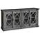 Kamet 71" Wide Crescent Gray Wooden 4-Door Credenza