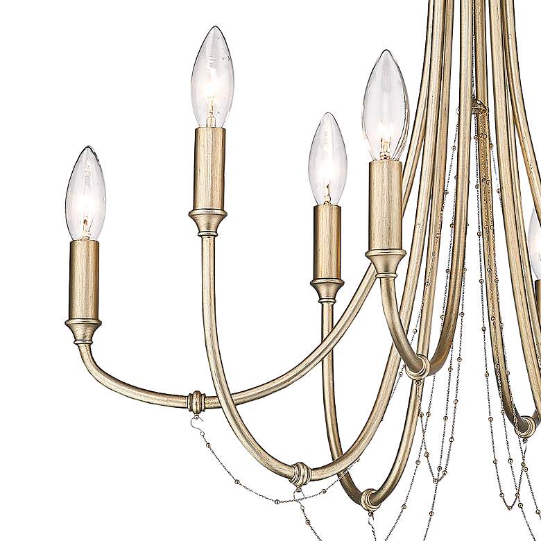 Image 3 Kamila 24" Wide White Gold 8-Light Chandelier more views