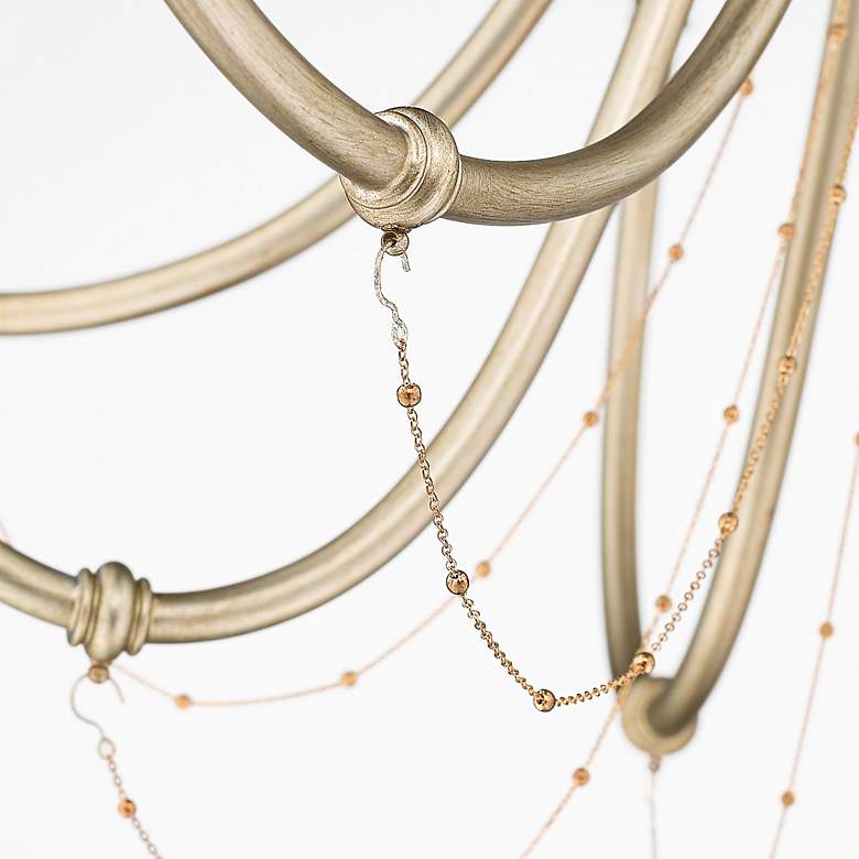 Image 4 Kamila 24" Wide White Gold 8-Light Chandelier more views