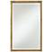 Kampar Antiqued Gold and Rattan 22 3/4" x 36" Vanity Mirror