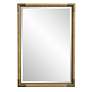 Thumbnail3 of Kampar Antiqued Gold and Rattan 22" x 32" Vanity Wall Mirror