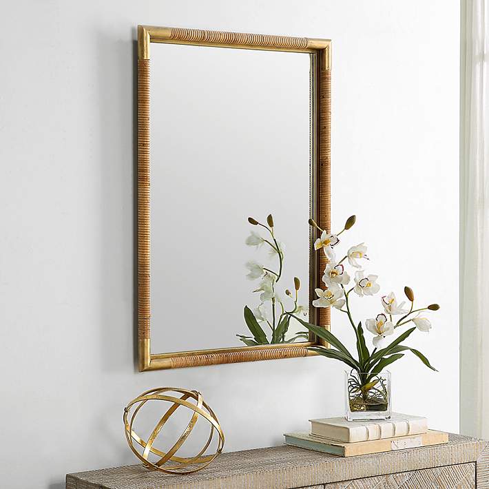 Rattan Mirror Desser Full Length Rattan Mirror – Handcrafted UK