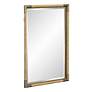Thumbnail4 of Kampar Antiqued Gold and Rattan 22" x 32" Vanity Wall Mirror more views