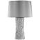 Kanamota Silver Outdoor Rated Faux Bois Table Lamp