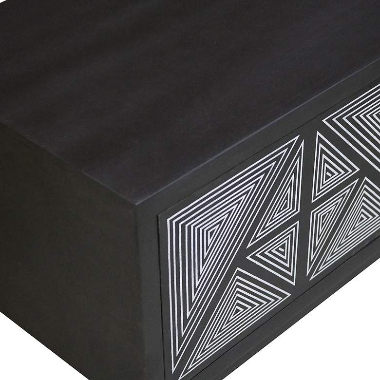 Image 6 Kanan 56" Wide Black Wood 2-Door 2-Shelf TV Stand more views