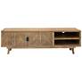 Kanan 56" Wide Brown Wood 2-Door 2-Shelf TV Stand