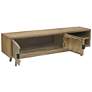 Kanan 56" Wide Brown Wood 2-Door 2-Shelf TV Stand