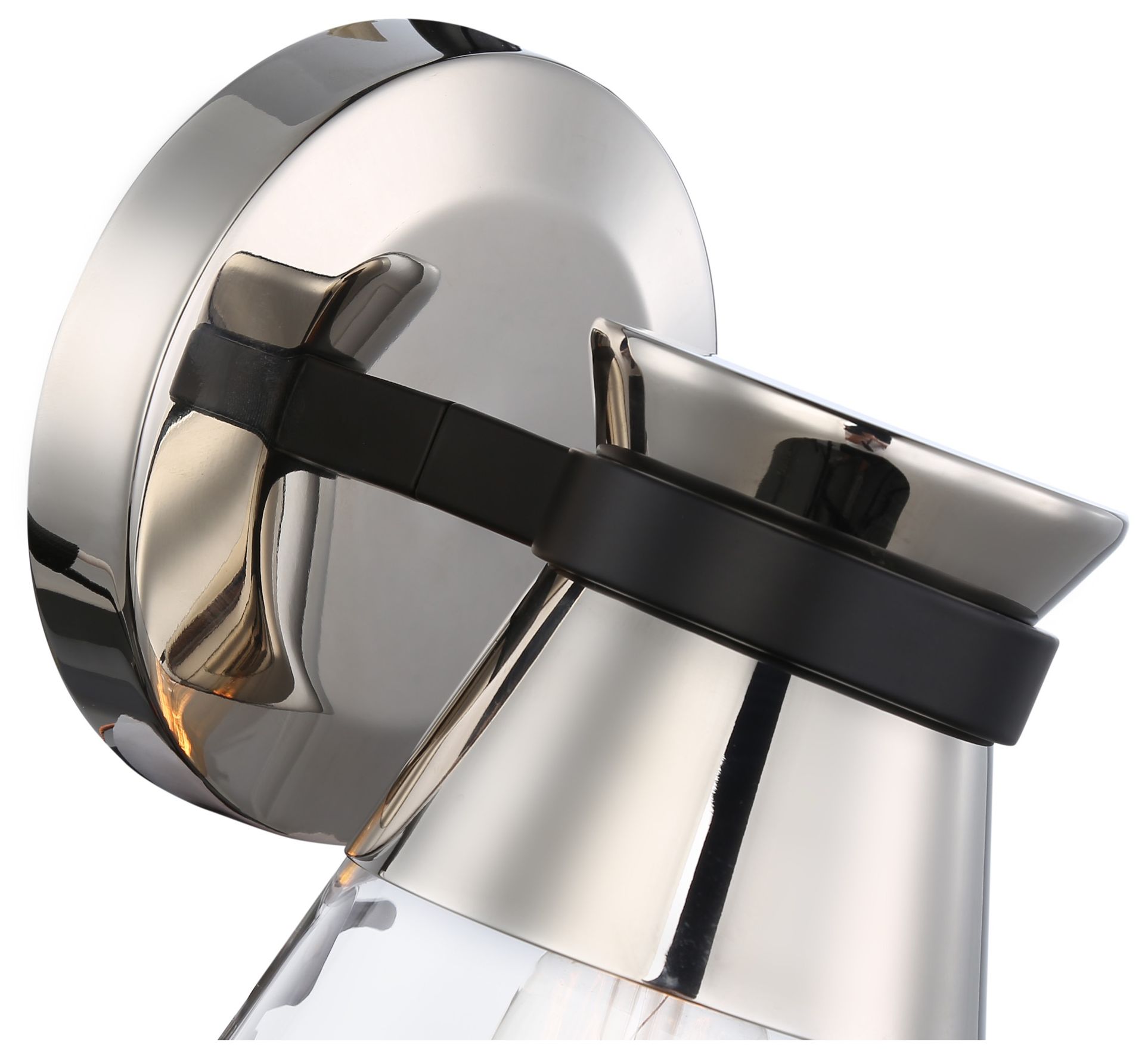 Image 5 Kanata 1-Light Sconce Black & Brushed Nickel more views