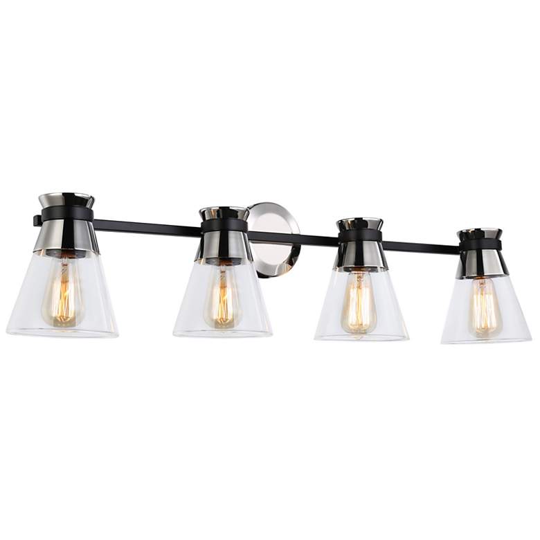 Image 1 Kanata 4-Light Vanity Black & Brushed Nickel