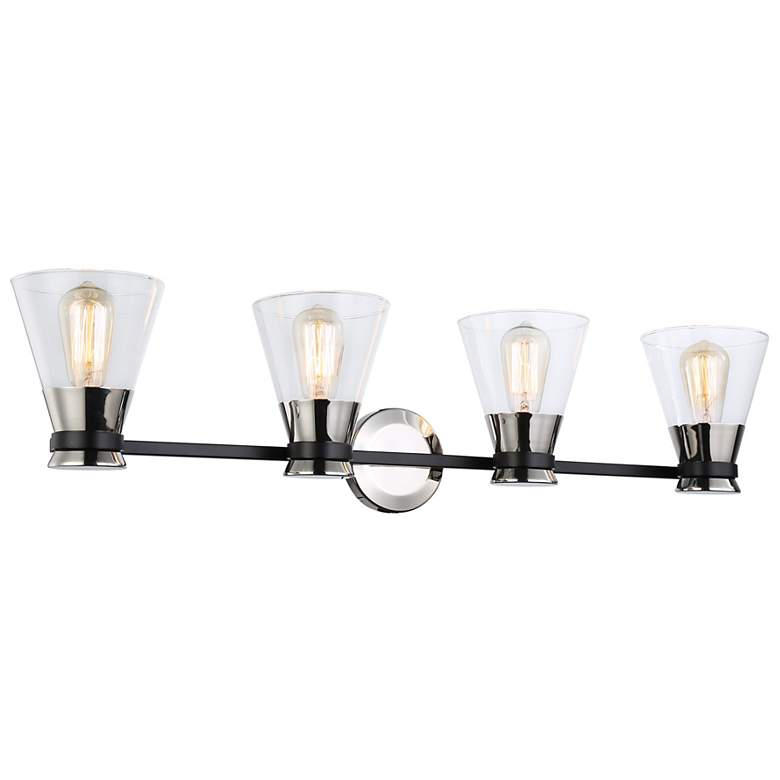 Image 2 Kanata 4-Light Vanity Black & Brushed Nickel more views