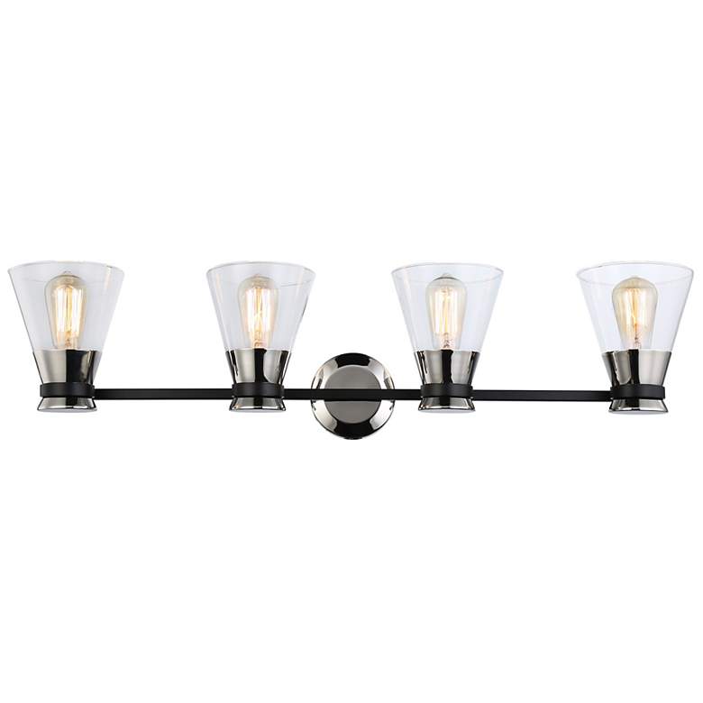 Image 4 Kanata 4-Light Vanity Black & Brushed Nickel more views