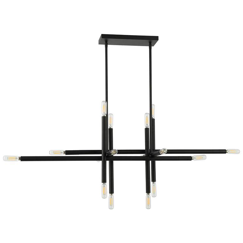 Image 1 Kanata 40" Wide Matte Black 16-Light Pendant