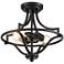 Kander 13" Wide Black 2-Light Ceiling Light