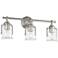 Kander 24 1/4"W Brushed Nickel 3-Light Vanity Bath Light