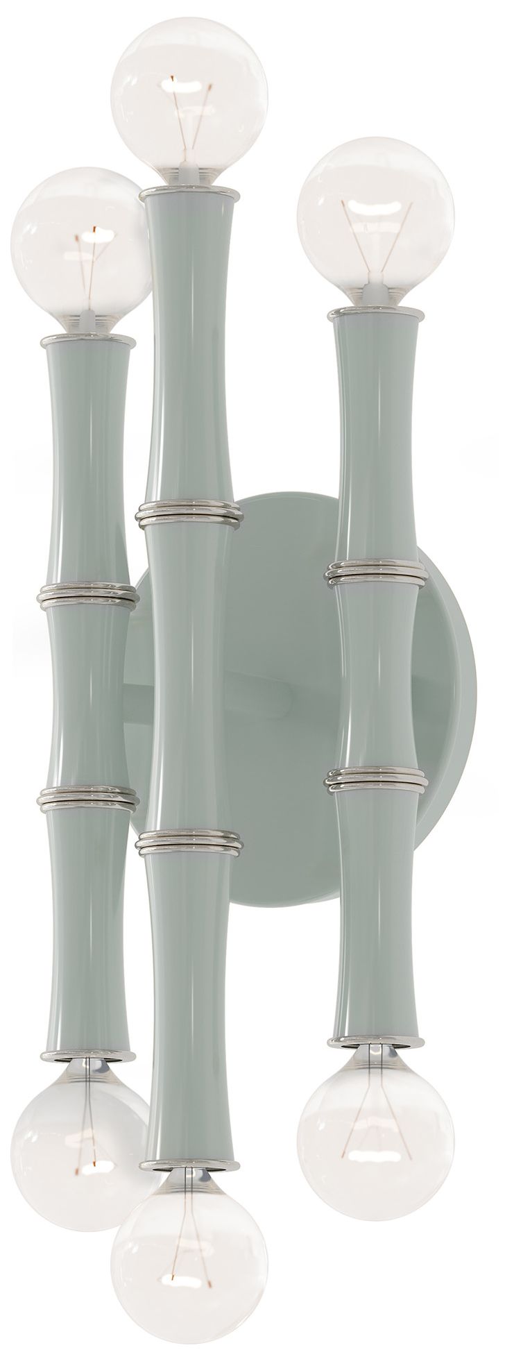 Kane 12"H Celadon Finish Polished Nickel Accent Wall Sconce Made to Order