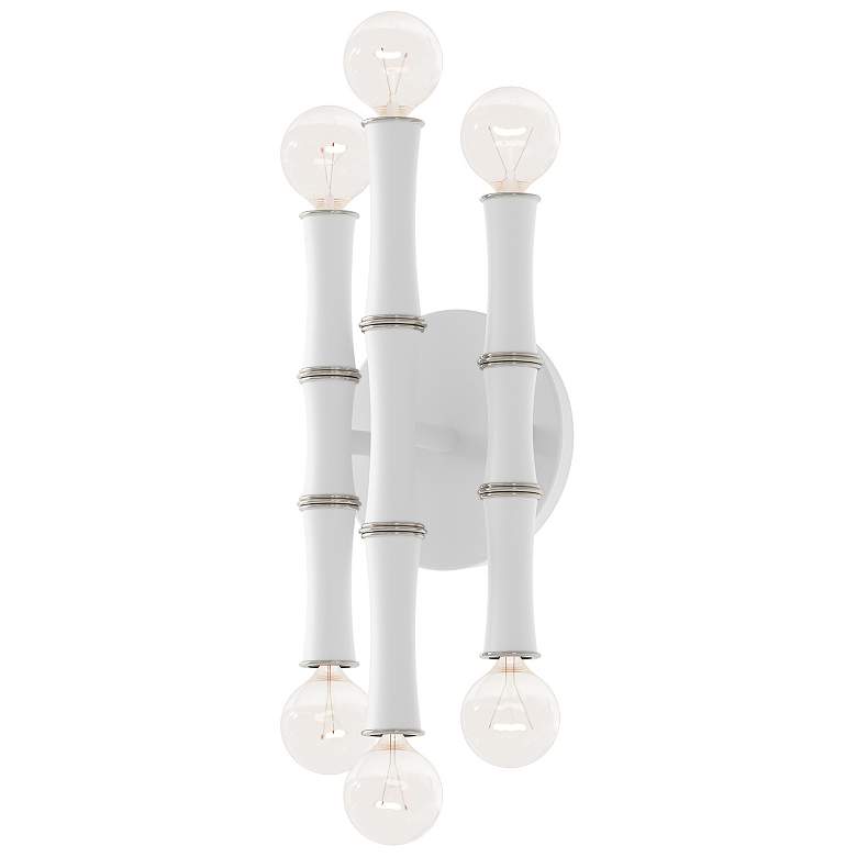 Image 1 Kane 12" High Daisy And Polished Nickel Wall Sconce