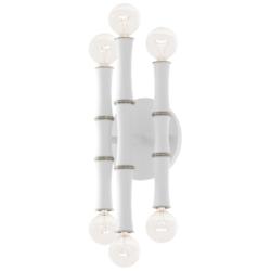 Kane 12" High Daisy And Polished Nickel Wall Sconce
