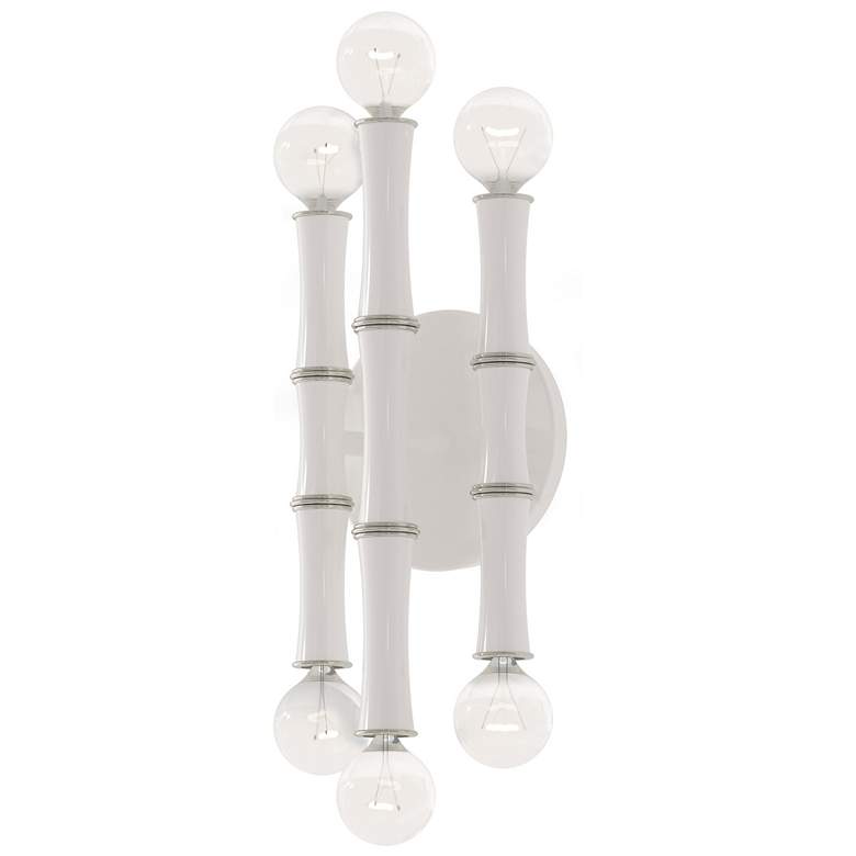 Image 1 Kane 12" High Daisy Finish Polished Nickel Accent Wall Sconce
