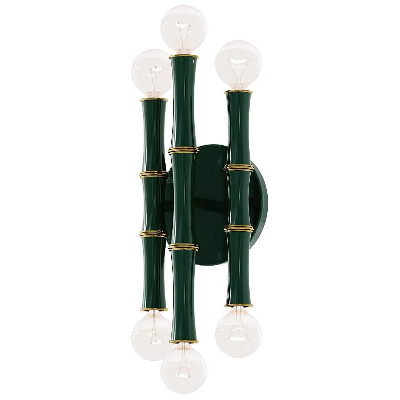 Image 1 Kane 12" High Jungle And Modern Brass Wall Sconce