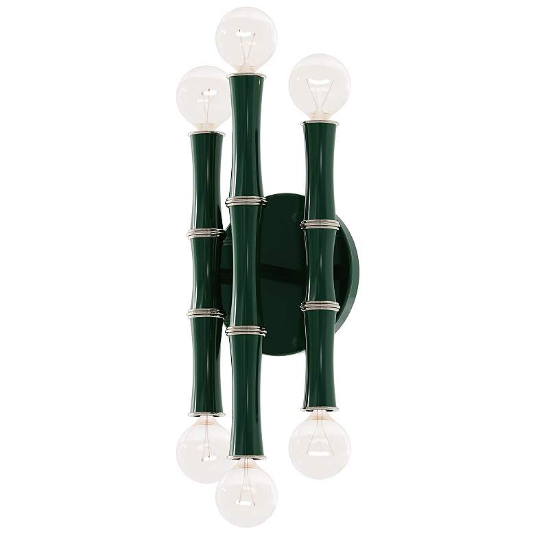 Image 1 Kane 12" High Jungle And Polished Nickel Wall Sconce