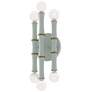 1_Kane 12" High Matte Celadon Finish Modern Brass Accent Wall Sconce