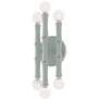 1_Kane 12" High Matte Celadon Finish Polished Nickel Accent Wall Sconce