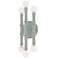 Kane 12" High Matte Celadon Finish Polished Nickel Accent Wall Sconce
