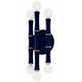 1_Kane 12" High Matte Midnight Blue Finish Modern Brass Accent Wall Sconce