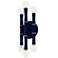 Kane 12" High Matte Midnight Blue Finish Modern Brass Accent Wall Sconce