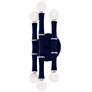 1_Kane 12" High Matte Midnight Blue Polished Nickel Finish Wall Sconce