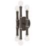 1_Kane 12" High Matte Smokey Finish Polished Nickel Accent Wall Sconce