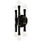 Kane 12" High Obsidian And Modern Brass Wall Sconce