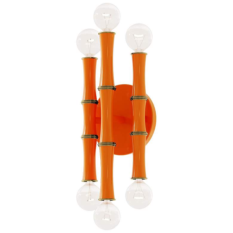 Image 1 Kane 12" High Pumpkin And Modern Brass Wall Sconce