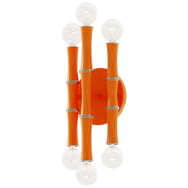 Image 1 Kane 12" High Pumpkin And Polished Nickel Wall Sconce