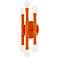Kane 12" High Pumpkin And Polished Nickel Wall Sconce
