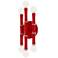 Kane 12" High Ruby Red Finish Polished Nickel Accent Wall Sconce