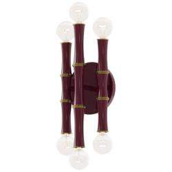 Kane 12" High Sugar Plum And Modern Brass Wall Sconce