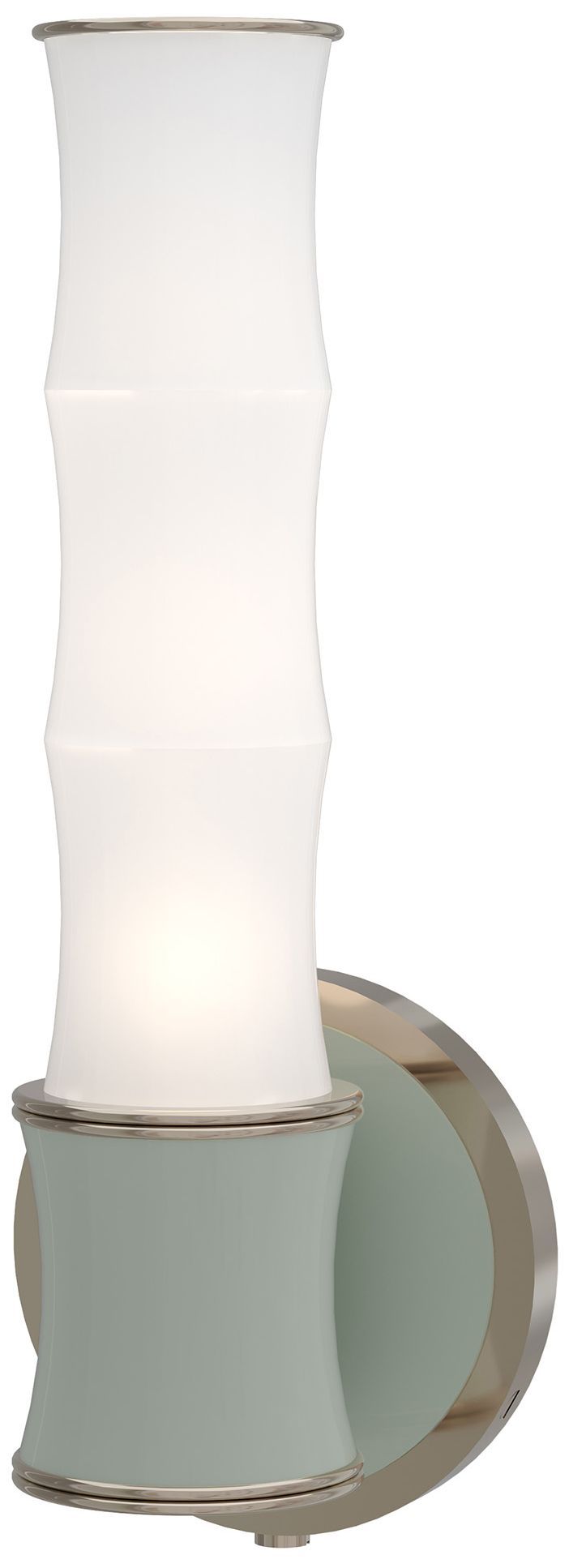 Kane 13.38"H Celadon Polished Nickel Accent Wall Sconce Made to Order