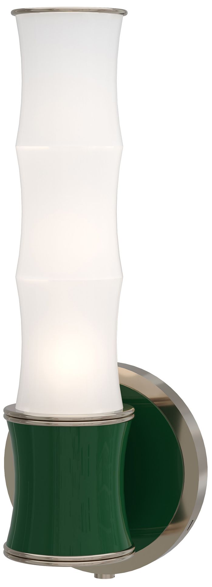 Kane 13.38"H Jungle Finish Polished Nickel Accent Wall Sconce Made to Order