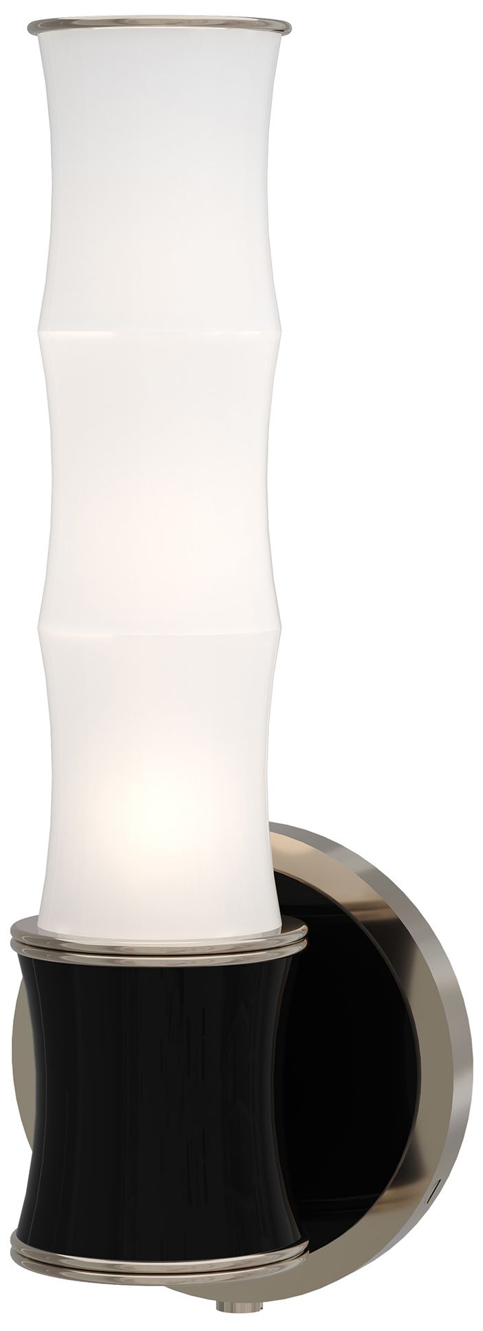 Kane 13.38"H Obsidian Polished Nickel Accent Wall Sconce Made to Order