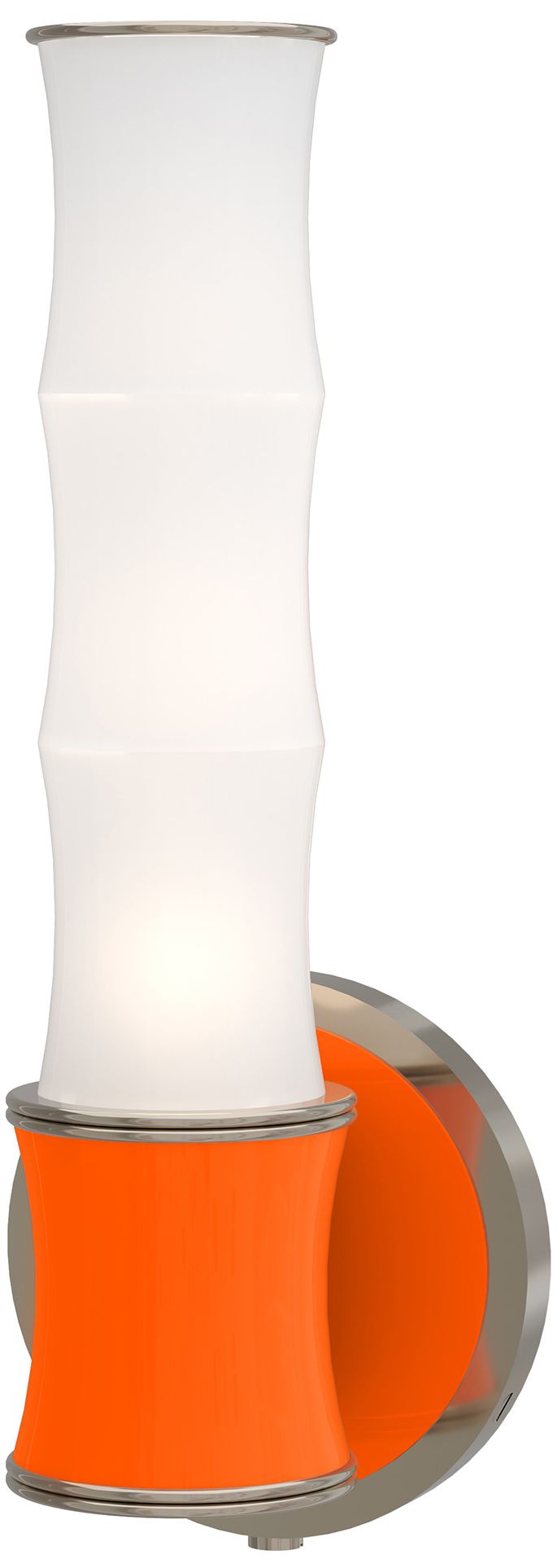 Kane 13.38"H Pumpkin Polished Nickel Accent Wall Sconce Made to Order