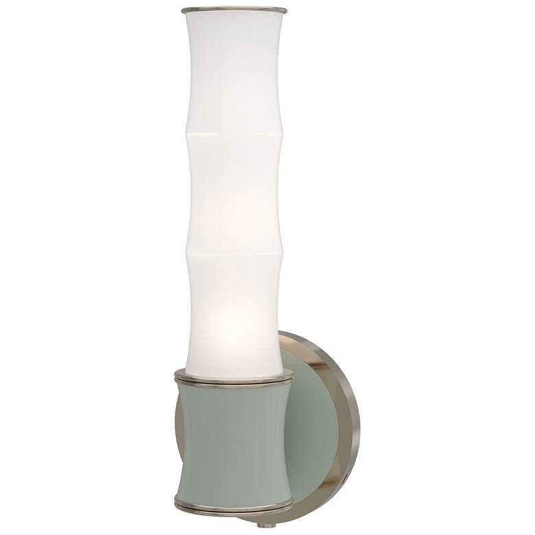 Image 1 Kane 13.38" High Celadon Finish Polished Nickel Accent Wall Sconce