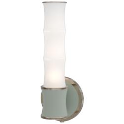 Kane 13.38" High Celadon Finish Polished Nickel Accent Wall Sconce
