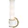Kane 13.38" High Matte Daisy Finish Modern Brass Accent Wall Sconce